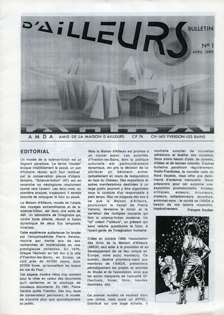 D'Ailleurs N°1, avril 1989